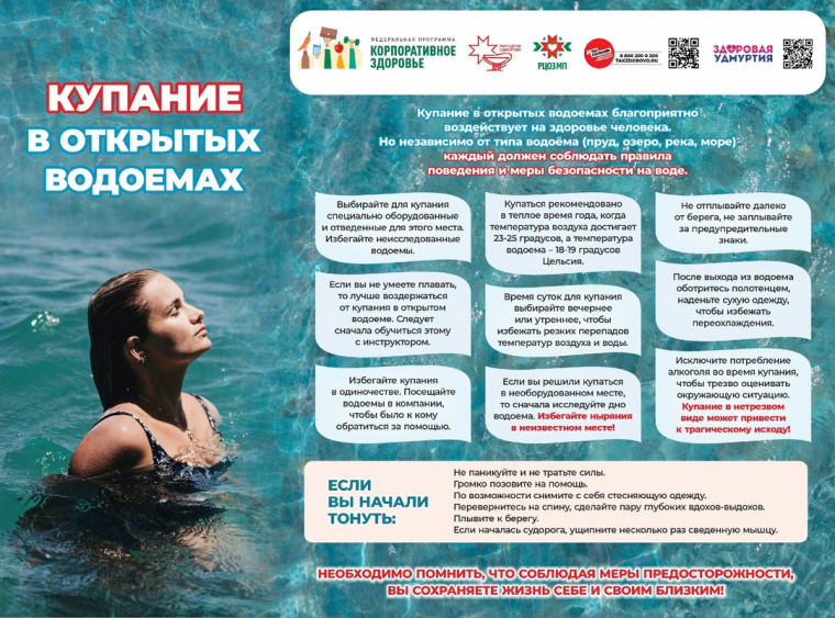 Соблюдайте меры безопасности на воде.